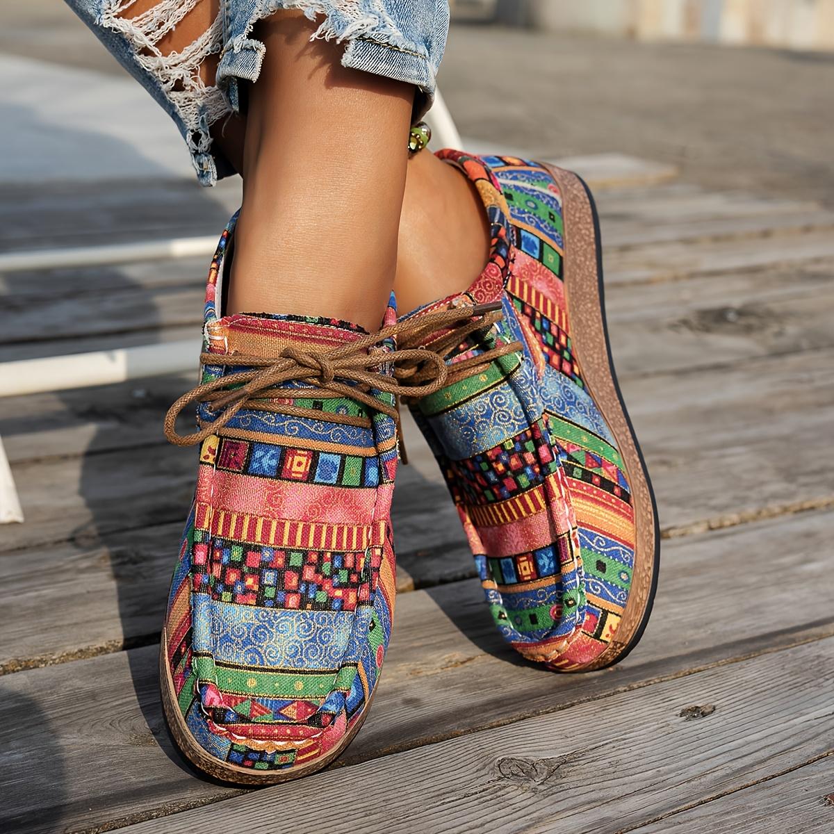 

Женские легкие стильные туфли - Индийские многоцветные мюли-тапочки с супинатором, синтетическая текстура и синтетическая подкладка, всесезонная повседневная обувь 36