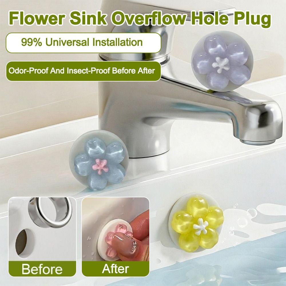 Anti-clogging Sewer Pipe Seal Ring Insect Proof Anti-odor Leak-Proof Plug Flower Shaped Sealing Cover Floor Drain Plug