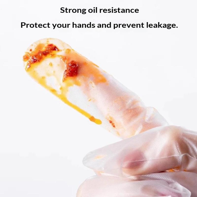 60cm Extra Long CPE Dishwashing Gloves Waterproof Thickened Anti-Slip Cuff for Kitchen Home Cleaning