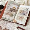 52Pcs Multi Style Flower Journaling Scrapbooking Paper Retro Decorative Sweet Supply Scrapbook Material Papers