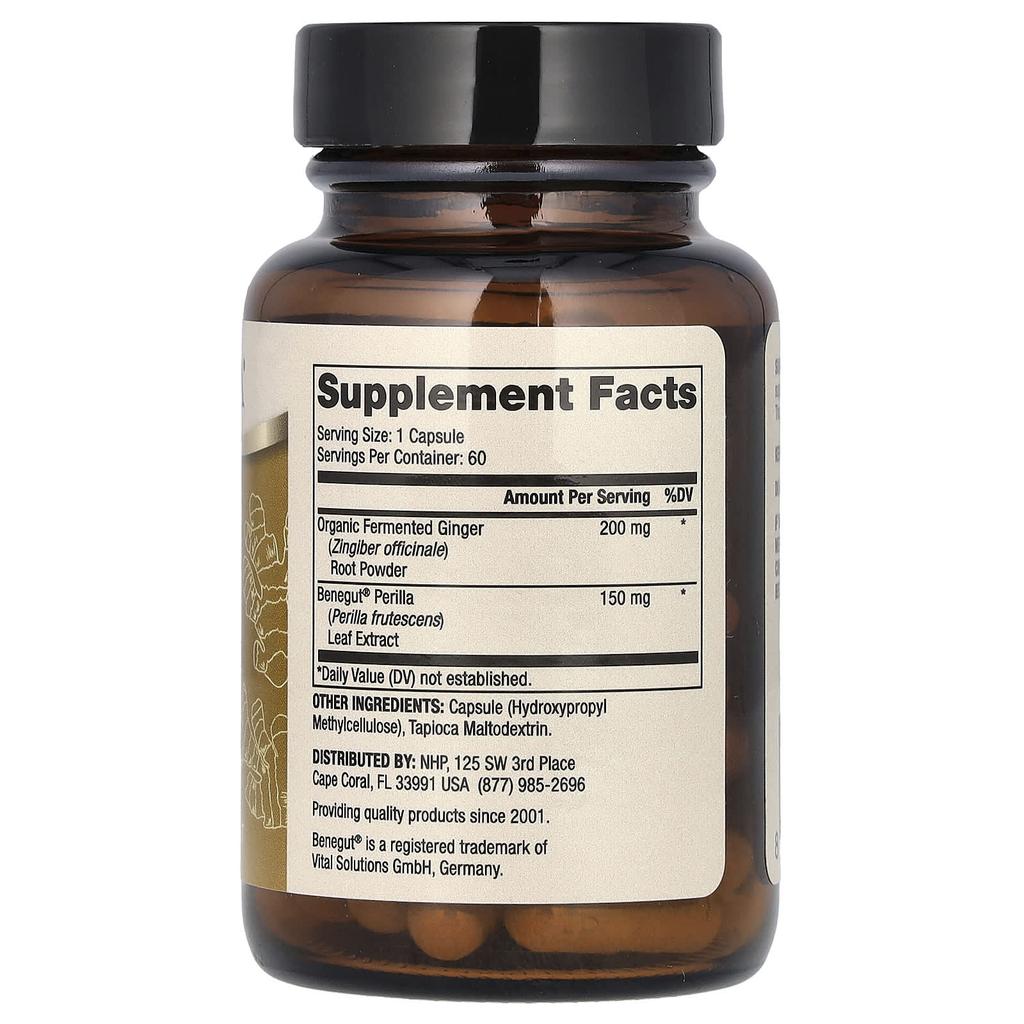 Dr. Mercola Fermented Ginger with Benegut, 60 Capsules