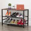 Metal Shoe Rack Multi-layer Simple Wood Shoe Cabinet Indoor Iron Shoe Rack Stable Non-wobbly Large Simple Dustproof Storage Rack