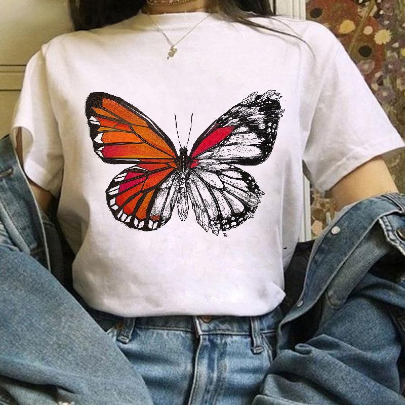 Fox Cartoon Print T Shirt Women Harajuku Casual Funny T Shir Women Clothing Tops Aesthetic Clothes Graphic T Shirts