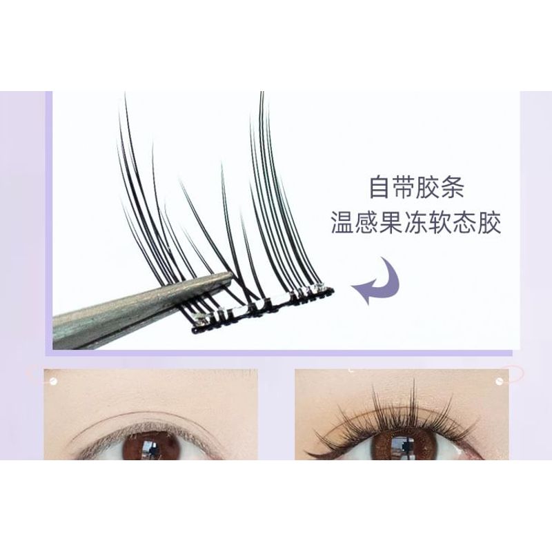 LuxeFlutter - Natural Wispy Cluster Glue-Free False Eyelashes
