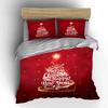 Christmas Tree with Festive Text Bedding Duvet Cover Set Duvet Cover Pillowcases  (1*Duvet Cover 2*Pillowcases, without duvet insert)