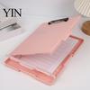 Letter Size Paper Holder for Office Plastic Clipboard with Storage And Pen Holder, Slimcase Lightweight Briefcase File Organizer Folder, Durable