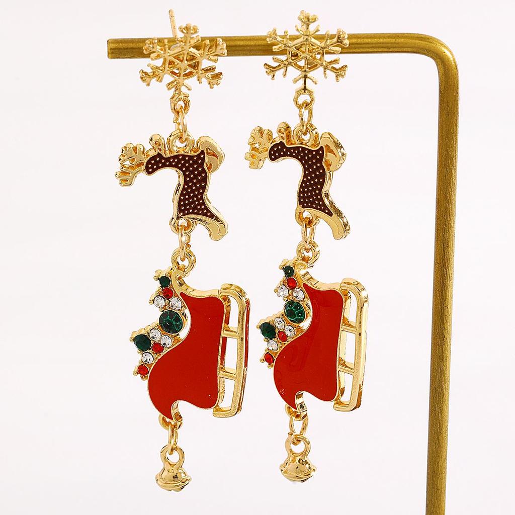 Charming Snowman Pearl Earrings: Elegant, Fashionable Beaded Tassel Studs for Women