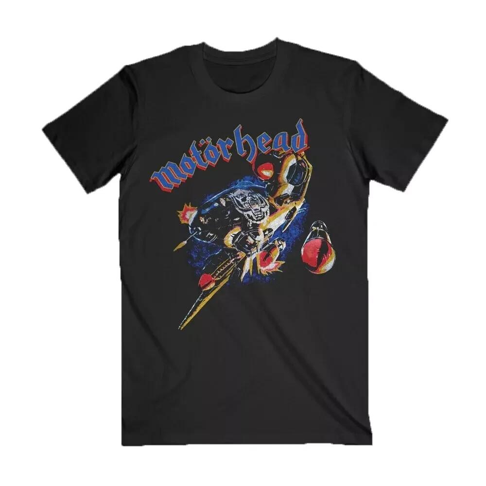 MOTORHEAD Bomber Album Cover Tee Heavy Black Cotton T-shirt Size S to 4XL XXXL