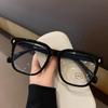 Simple Large Frame Blue Light Filteringweight Glasses Unisex Fashionable Square Black Transparent Eyeglasses Timeless Optical Spectacle Eyewear