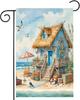 Summer Seaside Coconut Tree Vacation Ag 12x18 Inches Double-sided Burlap Welcome Home House Outdoor Yard Decoration Ag G LLX