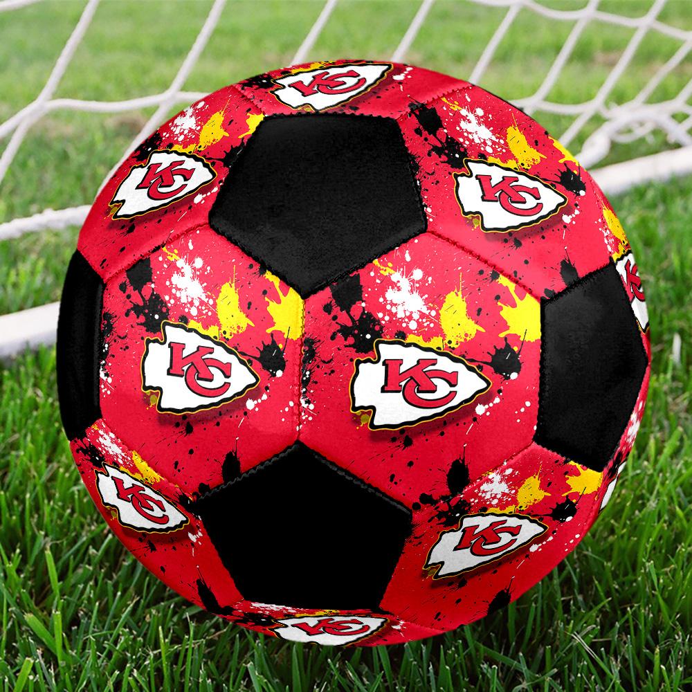 Kansas City Indoor Soccer Ball Colorful All Ages Size 5 Machine Stitched PVC Competition Ready Durable High-Bounce