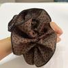 Korean Leopard Print Scrunchie: 4 Layers for Fuller Hair, Women's 2025 Edition, Simple & Elegant Hair Accessory.