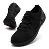 Wide Toe Barefoot Shoes for Women Unisex Minimalist Artificial Casual Sneakers Lightweight Adjustable Slip On Walking Shoe