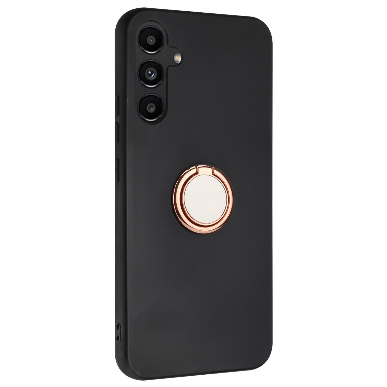 

Чехол для Samsung Galaxy M35 5G с кольцом-подставкой, матовый, из мягкого ТПУ Rose Gold