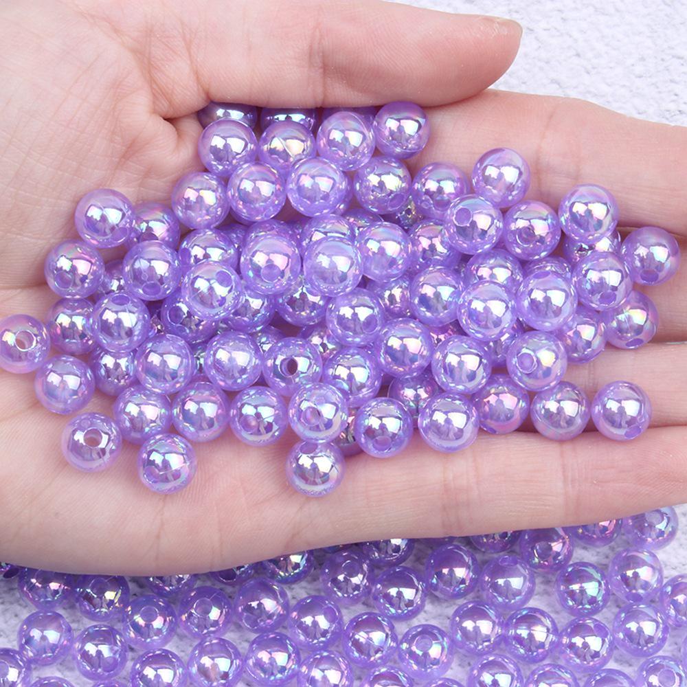 Multicolor Transparent AB Imitation Pearl Beads for DIY Jewelry Making