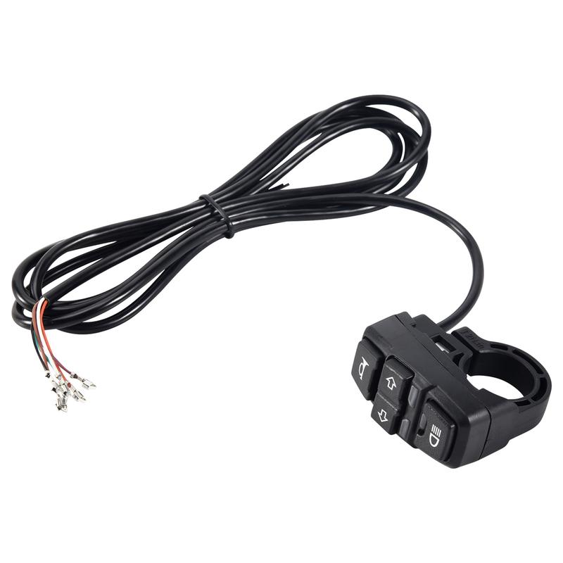 A51K-Ebike Light Switch+Horn and Turning Light Switch Scooters Electric Bicycle Intelligent Mountain Bike DIy Accessories,48V