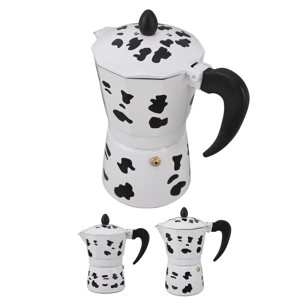 Süt İneği Renkli Pot Alüminyum Kahve Potu Kahve Makinesi Ev Kafe Açık Hava Aktiviteleri Kamp Tr