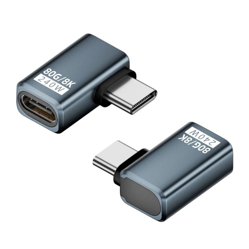USB C Adapter 240W 80Gbps 8K@60Hz for Thunderbolt4/5 and Phone 16 15 with Fast Charging Display