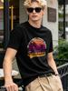 Summer Sunset Casual Short Sleeve T Shirt Fashion Soft Daily Top Unisex Comfortable Tee