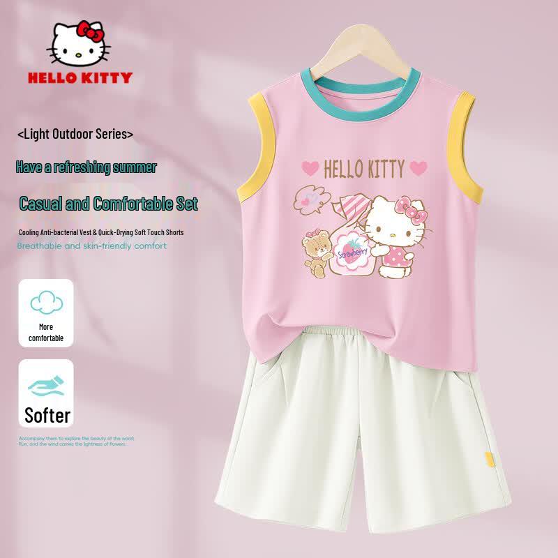 Hello Kitty Girls Quick-Dry Summer Vest & Shorts Set 120