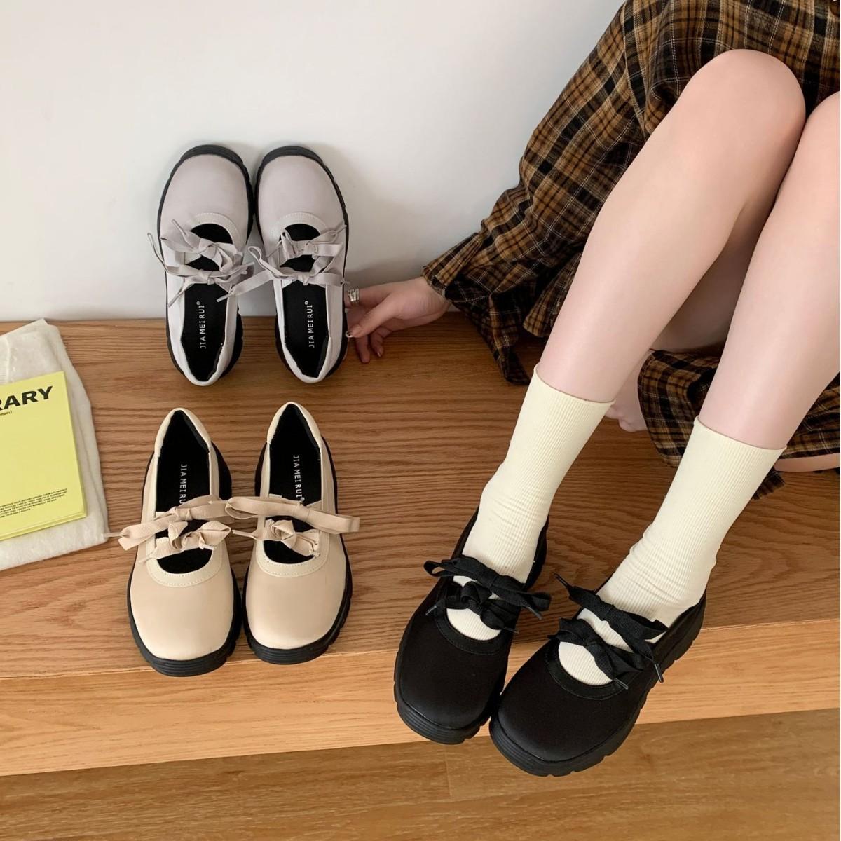 

2025 new round head strap soft sole versatile pregnant women Doudou women s single shoes ballet commuter work women s shoes 40 шампанского