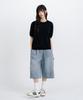 LEMAIN SECOND Classic Henley Neck Washable Short Sleeve Knit [Black]