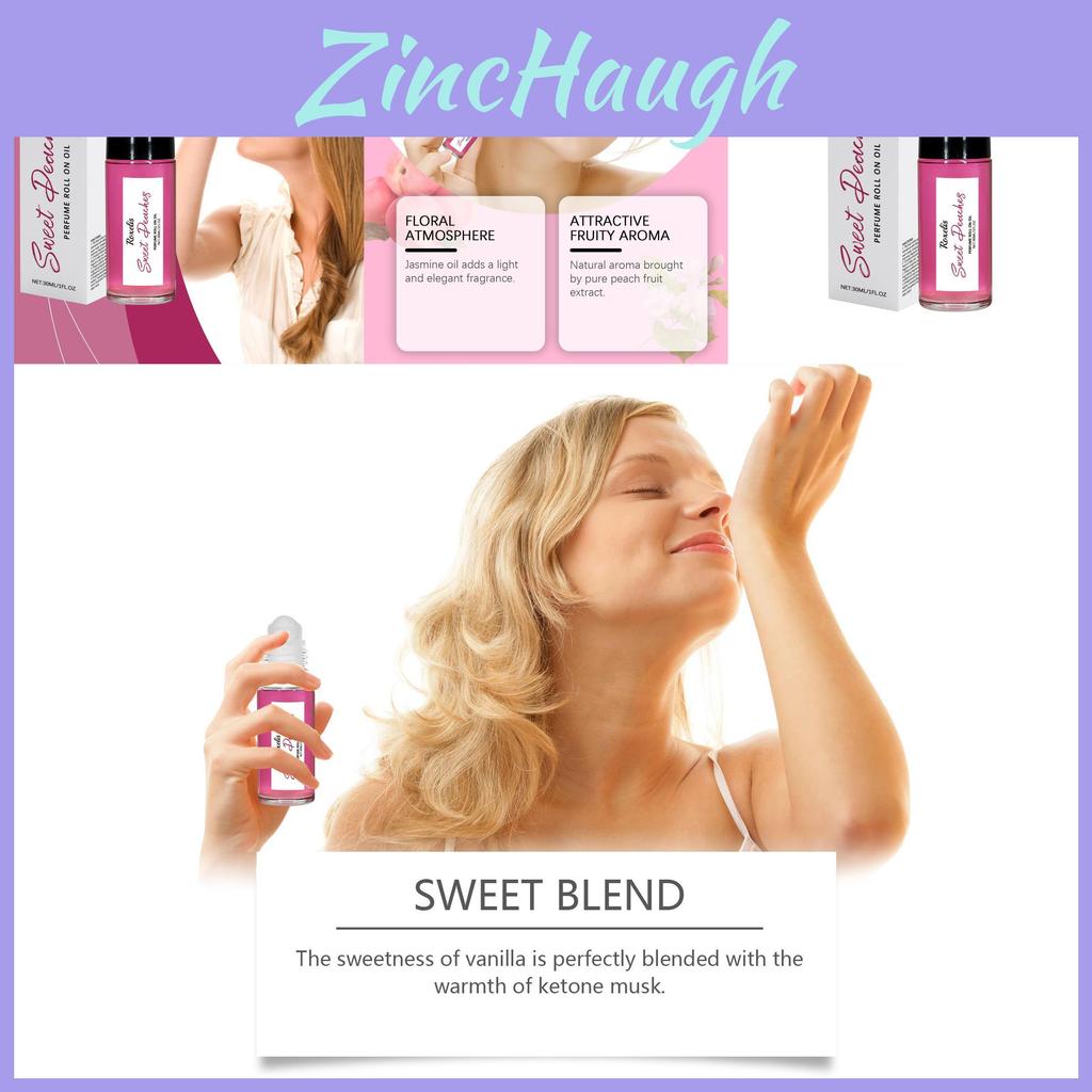 Refreshing And Fruity Pink Peach Roll-on Perfume 30ml Ideal For Daily Use
