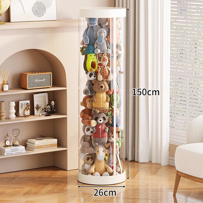 Large Capacity Transparent Toy Storage Bucket for Dolls and Plush Toys