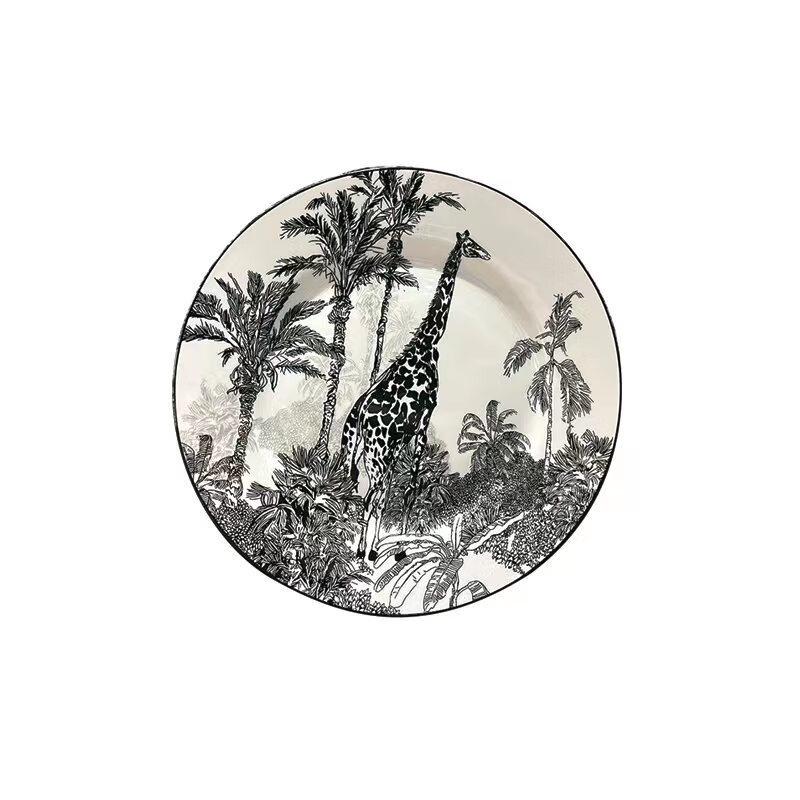 

LISMins French Vintage Giraffe Ceramic Plate