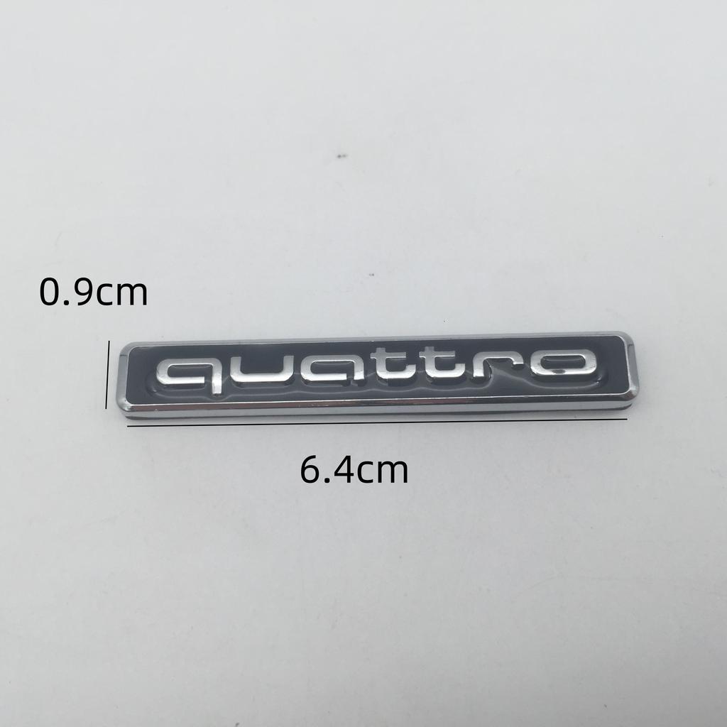 2026 1pcs metal for Audi Quattro car Letter Emblem Side Fender Rear tail trunk badge sticker Decal styling