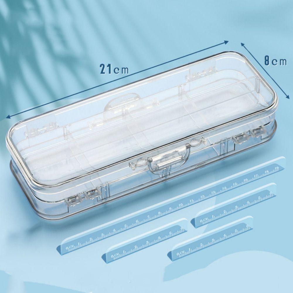 

Large Capacity Transparent Pencil Case Space-Saving Sketch Pen Bag Office Supplies белый