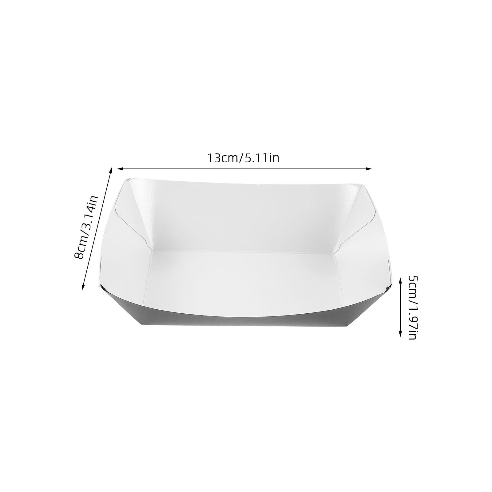 60Pcs Disposable Paper Boat Taco Trays Kraft Paper Snack Plates Graduation Birthday Party Nacho Serving Boats Boat Shaped Plates чёрный