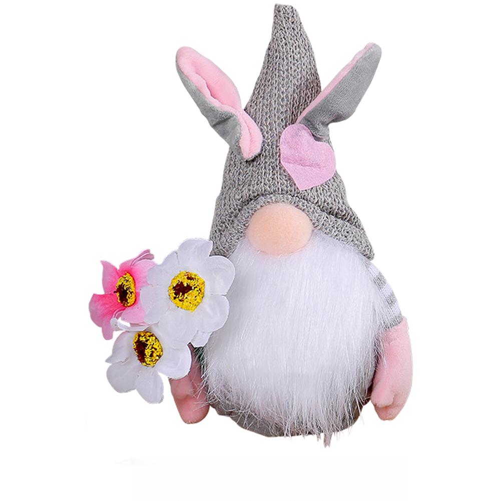 Easter Bunny Plush Toy Cotton Filled Rabbit Doll Faceless Design for Children Decorative Use At Easter Parties