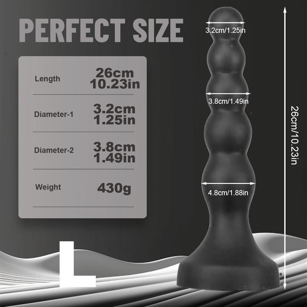 New Five Bead Anal Strips Liquid Silicone Soft dildo Masturbator with Anal Stopper and Expansion for Men's Postcoital Orgasm Products
