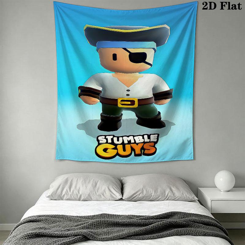 Stumble Guys Tumble Wall Hanging Printed Fabric Blanket Decorative Tapestries for Bedroom Living Room Home Decor