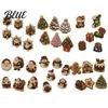 Faux Pearl Painting Magnet 6Pcs DIY Fridge Magnet Santa Snowman Stocking Tree Refrigerator Crafts Gingerbread Snowflake Handmade Rhinestone