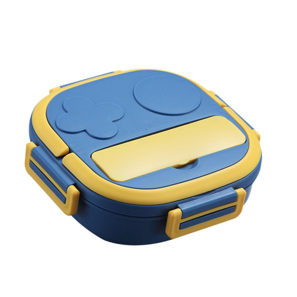 Lunch Box With Fork 3 Compartment Japanese Lunch Box Reusable Lunch Dinner Containers Leakproof Stainless Steel Bento