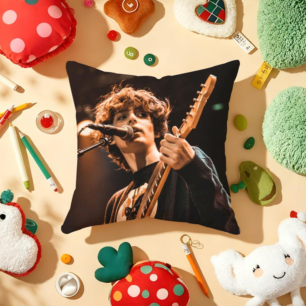 Actor F-Finn W-Wolfhard Cushion Cover Plush Fabric Soft Double-Sided Printed Sofa Warm Winter Home Gift Pillow Cover