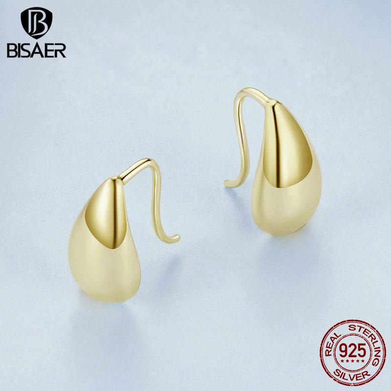 WOSTU 925 Sterling Silver 18K Gold Wedding Hoop Earrings Women Simple Star Geometric earring Drop Ear Studs Engagement Pendiente