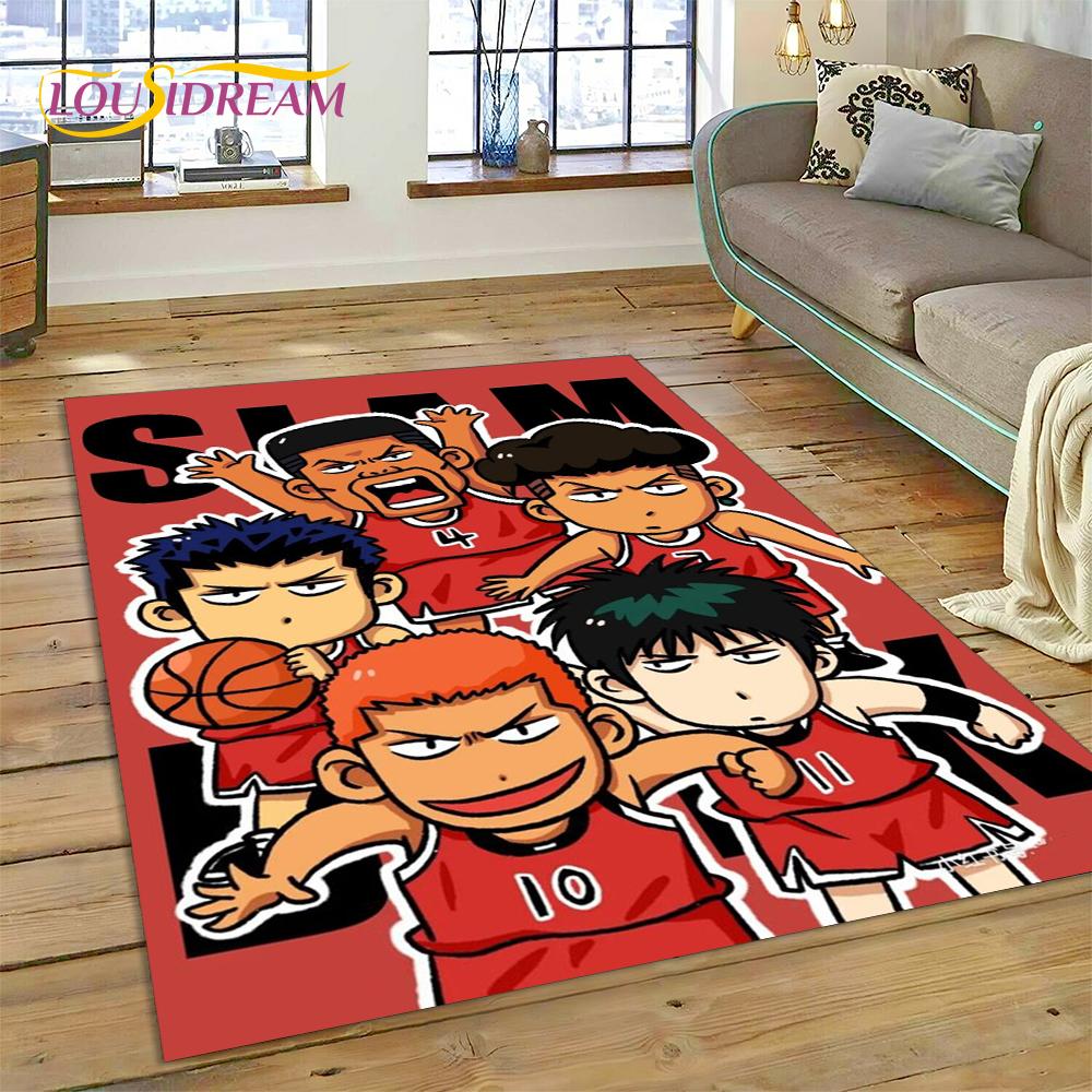 Cartoon Slam Dunk Basketball Anime Rug Carpet for Living Room Bedroom Home Decor,Floor Mat Non-slip Decoration for Sofa Doormat