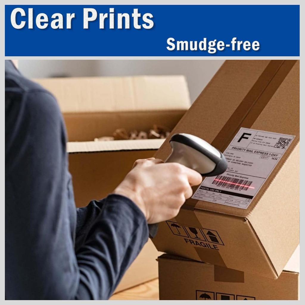 Shipping Labels 4x6 Inch, for Home and Office Printers, Strong Adhesive Stickers, Matte 160 Sheets