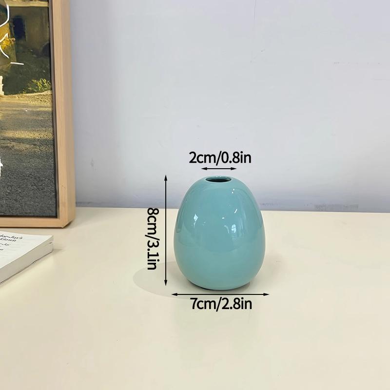 Ceramic Small Vases Desktop Room Ornament Home Living Room Porch Decoration Dry Hydroponics Flower Vase Modern Minimalist Decor