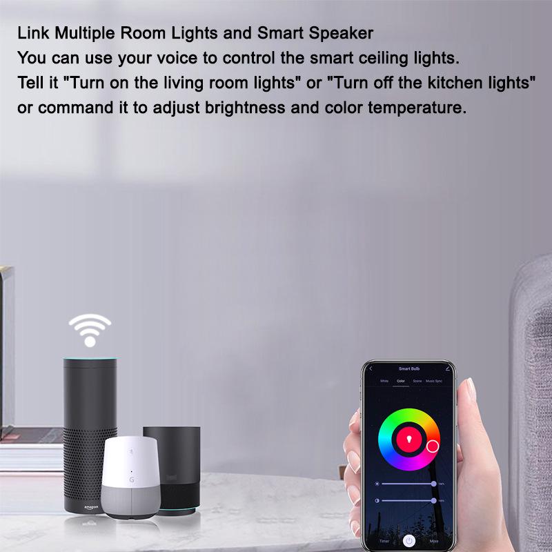 WiFi Smart Candle Light with Alexa Voice Control, RGBCW Table Lamp, E14/E12 Bulb, Tuya Smart Life Compatible