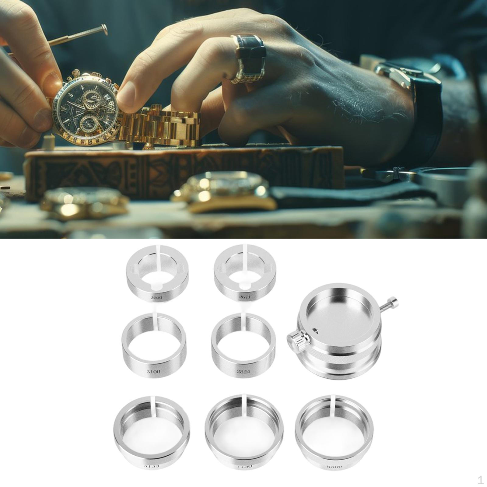 

Набор держателей часового механизма 8 шт. Фиксирующая база Подставка для обслуживания Удобный металлический набор для ремонта