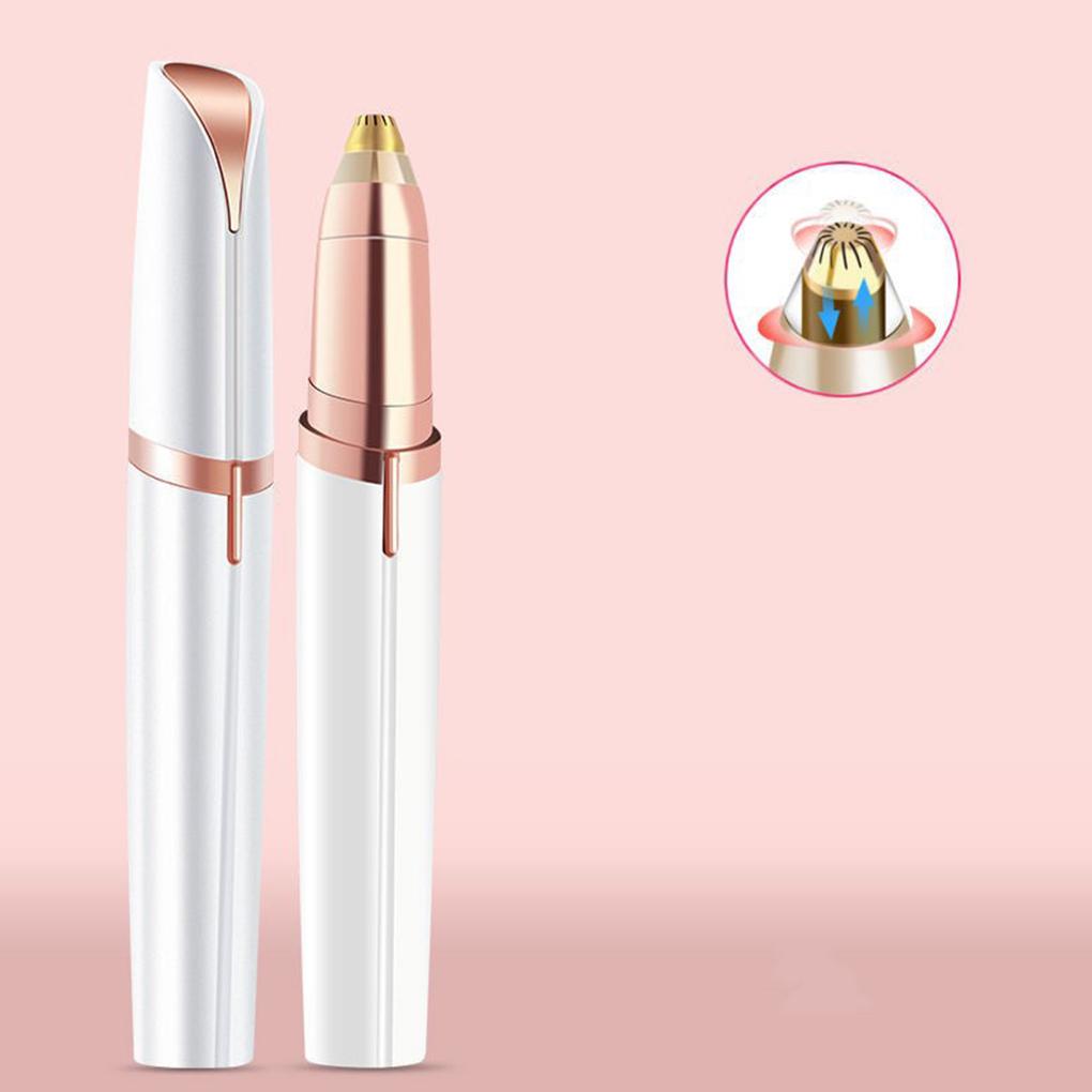 Electric Eyebrow Trimmer Facial Hair Removal Epilator Household Washable Battery Operated Brows Remover