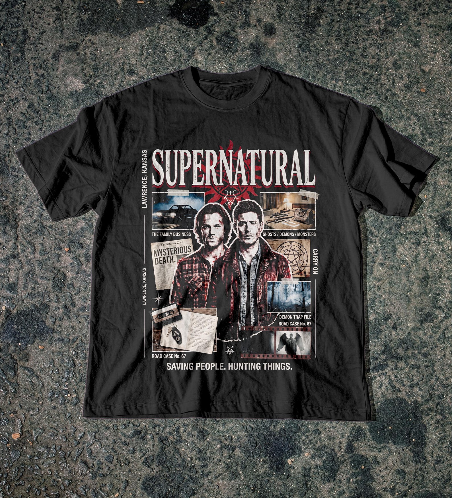 Supernatural T-Shirt, Winchester Brothers Graphic Tee | Saving People Hunting Things Comfort Colors Shirt 3XL
