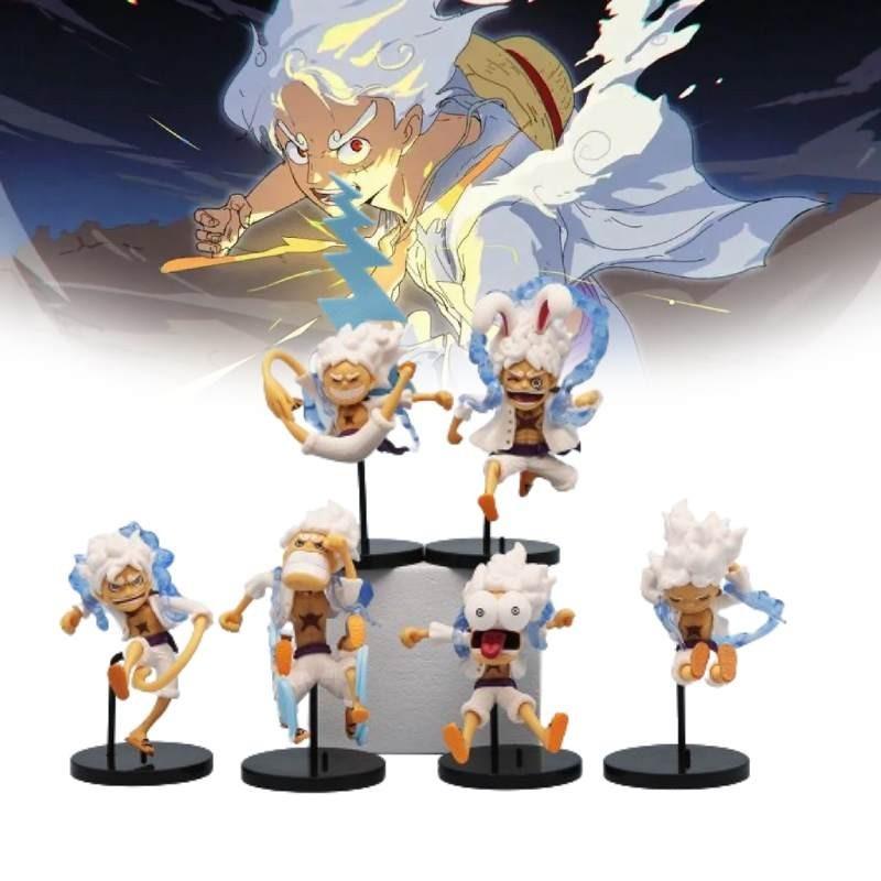 Funny Pirate King Monkey D. Luffy Q Version Action Figure Set 6 Different Forms