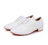 Leather Men Modern Dance Shoes Soft Soled Dancing Shoes Low Heel Adult Boy's Latin Tango Ballroom Shoes