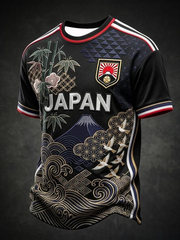 2026 Edition Japanische Fans Fußballtraining Damen T-Shirt - 3D Digitaldruck - Bequem und Atmungsaktiv - Familienkleidung