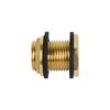 2-Pack Water Tank Connector, 1/2" Female NPT and 3/4" Male GHT, Solid Brass, Bulkhead Fitting with 2 Rubber O-Rings
